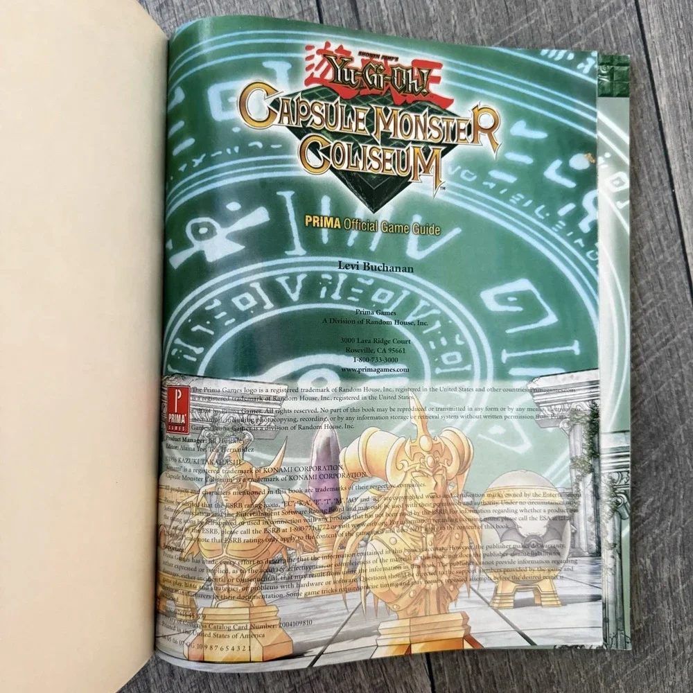 Yu-Gi-Oh! Capsule Monster Coliseum Prima Official Strategy Guide PS2 Konami Book